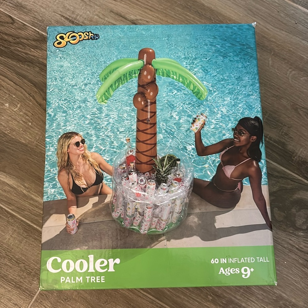 Palm tree cooler 🌴 NWT 5ft pool float